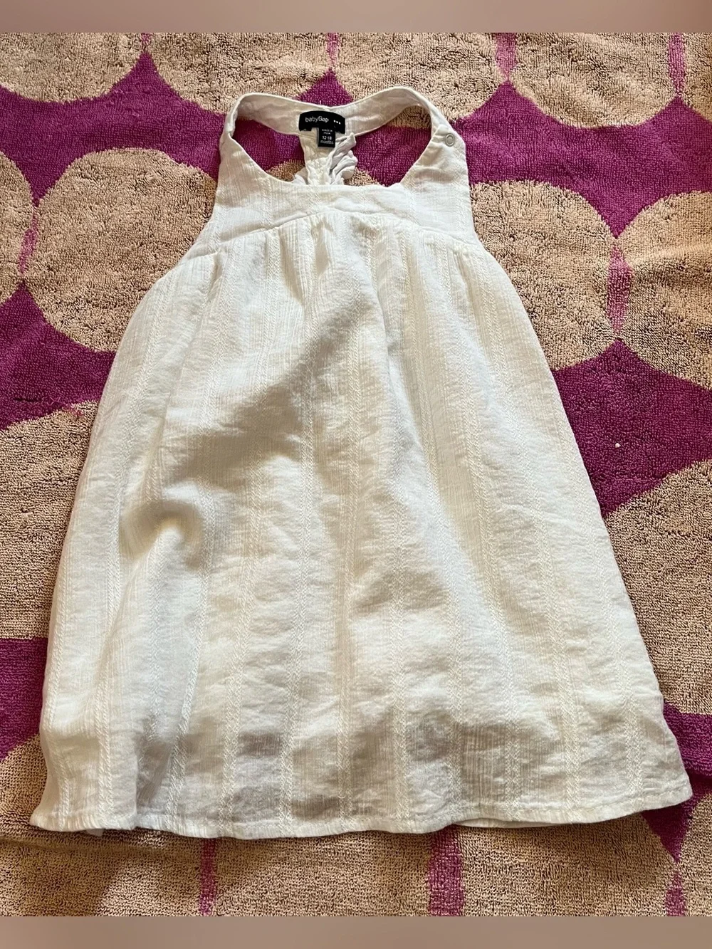 BabyGap 100% Cotton Dobby Dress in Milk